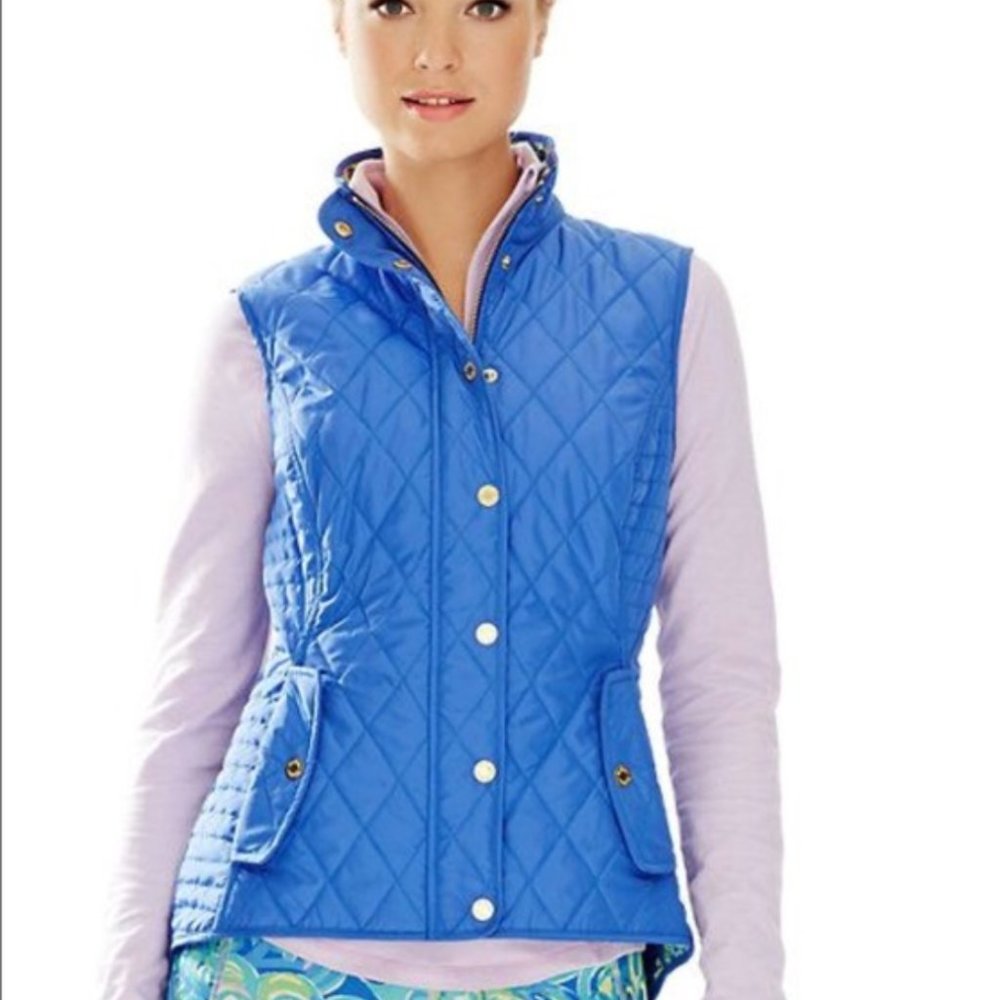 Lilly Pulitzer "Blake" Vest | Iris Blue/Lilly's Lagoon | Size S